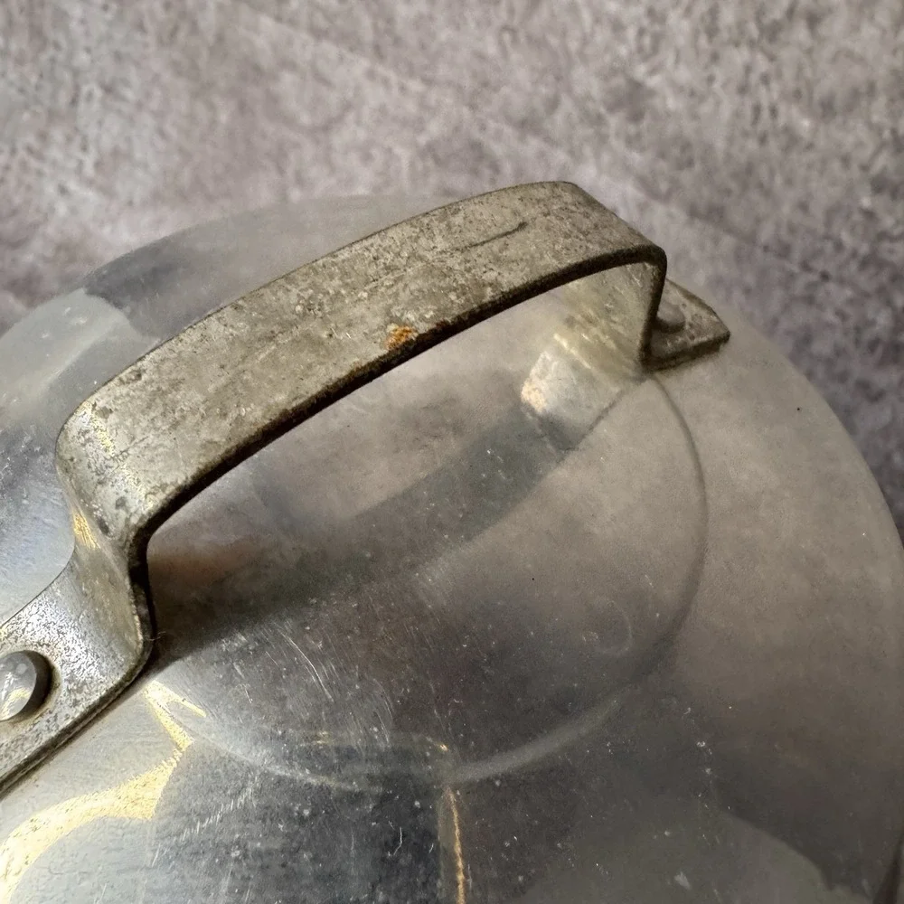 Vintage Leyse Priscilla Ware Aluminum 4 Quart 1 Gallon Milk Can Lid Wire Handle